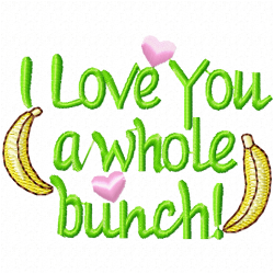 Banana Embroidery Design 9